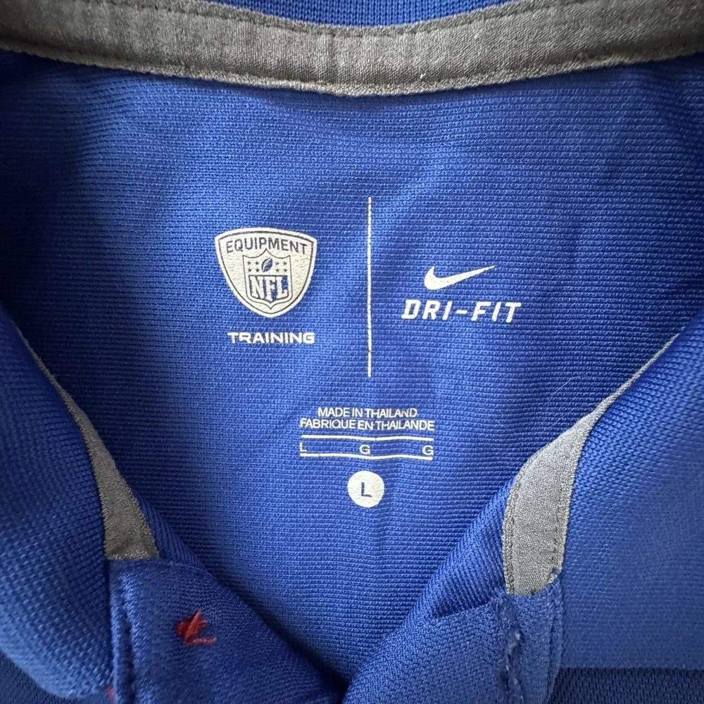 New York‎ Giants Nike Dri Fit NFL Equipment Training Performance Polo Size L